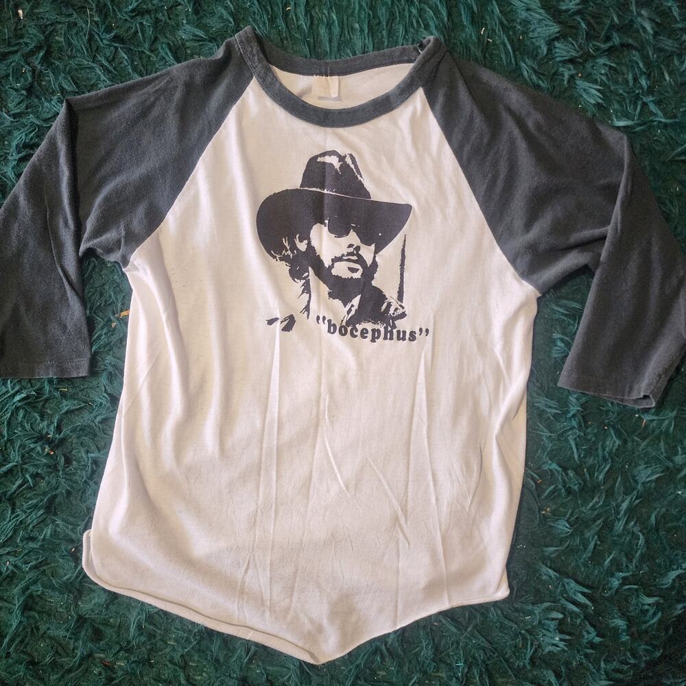 Vintage Hank Williams Jr Bocephus Raglan Shirt Graphic USA 80s Tee